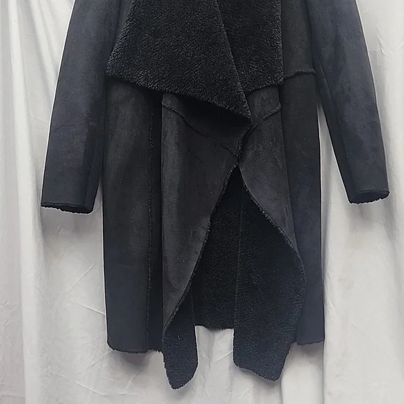 Chelsea And Theodore Large Coat Classy Warm Faux Fur Sherpa Lined - Picture 4 of 16